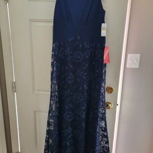 Alex Evenings sleeveless navy dress size 14